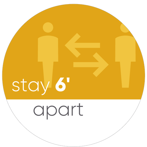 takeform decal signage yellow white